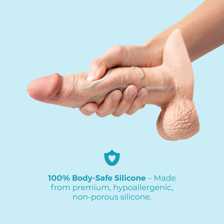 Slipskin Girthy Realistic Silicone Dildo