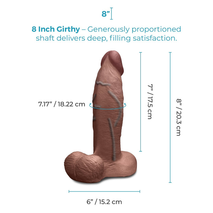 Slipskin Girthy Realistic Silicone Dildo