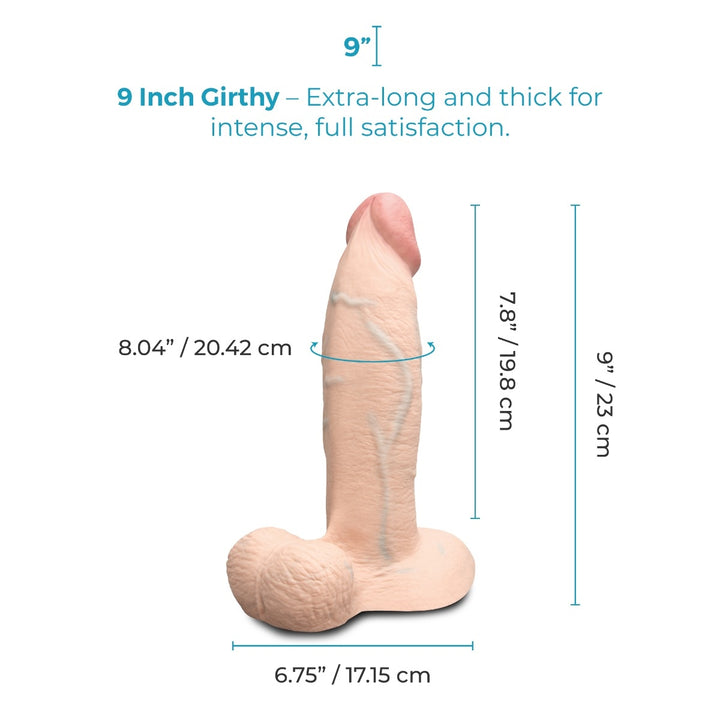 Slipskin Girthy Realistic Silicone Dildo