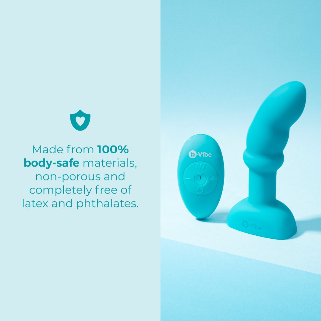 b-Vibe Remote Control Rimming P-Spot Plug shown from an alternate angle
