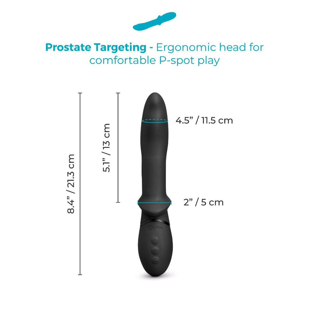 b-Vibe Rimming P-Spot Vibe close-up of the rotating beads along the shaft