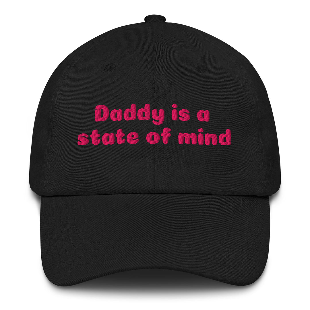Daddy is a State of Mind Dad Cap, black colorway, front view | MOTHERLODE