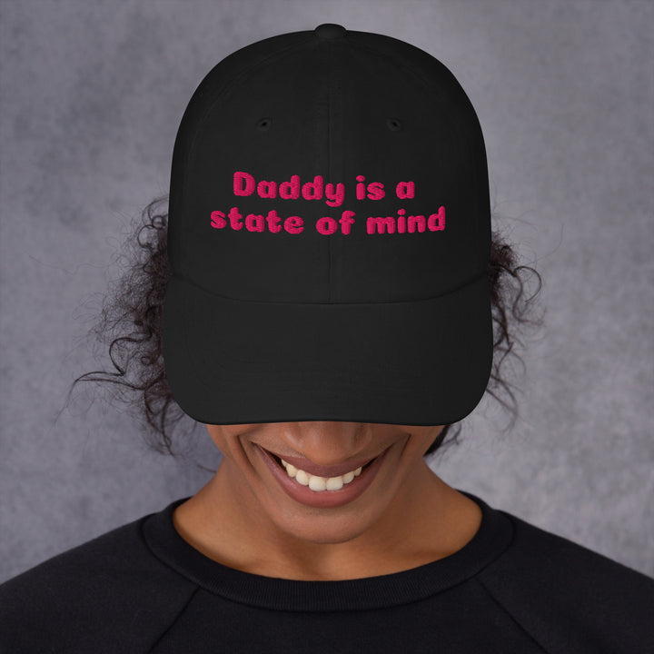 Daddy is a State of Mind Dad Cap, black colorway, front view | MOTHERLODE