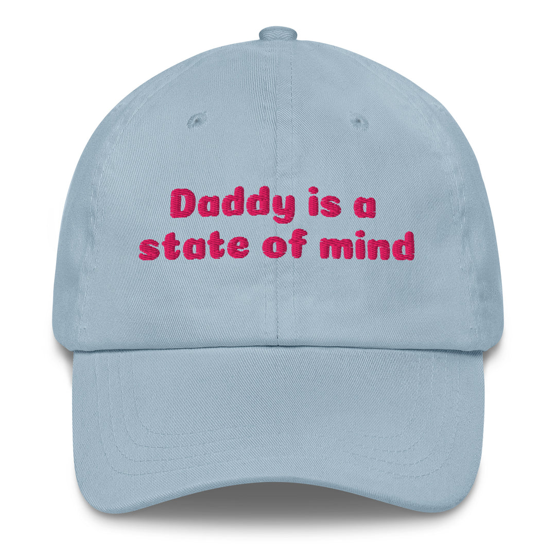 Daddy is a State of Mind Dad Cap, light blue colorway, front view | MOTHERLODE