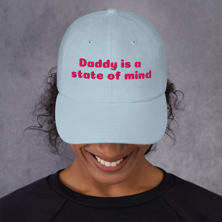 Daddy is a State of Mind Dad Cap, light blue colorway, front view | MOTHERLODE