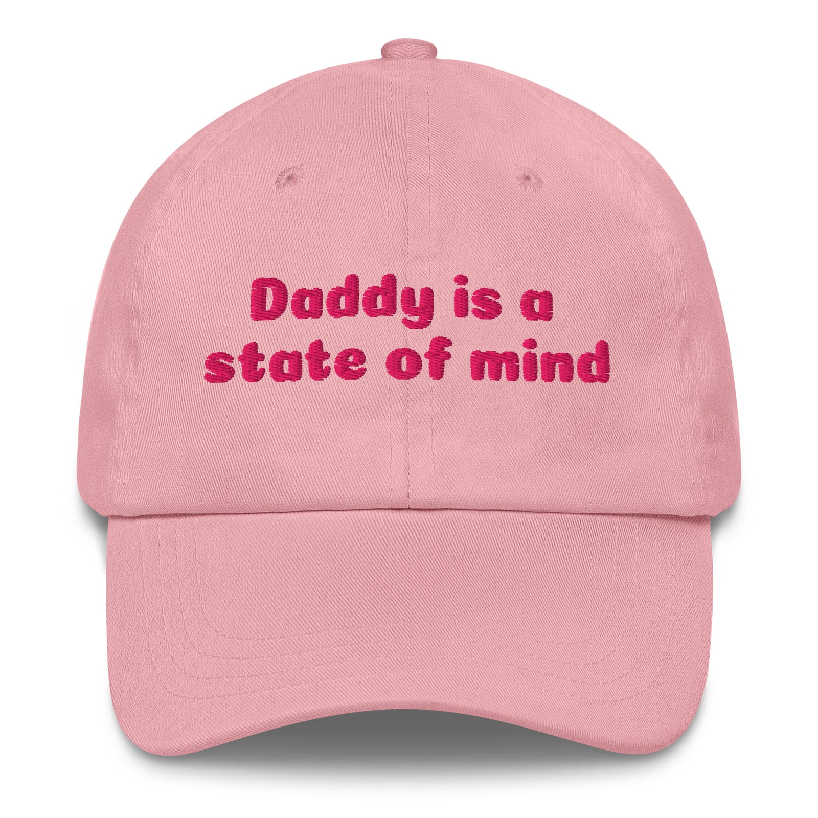 Daddy is a State of Mind Dad Cap, pink colorway, front view | MOTHERLODE