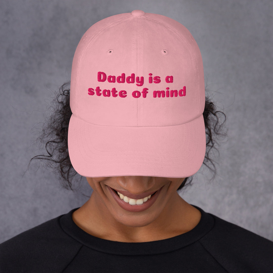 Daddy is a State of Mind Dad Cap, pink colorway, front view | MOTHERLODE
