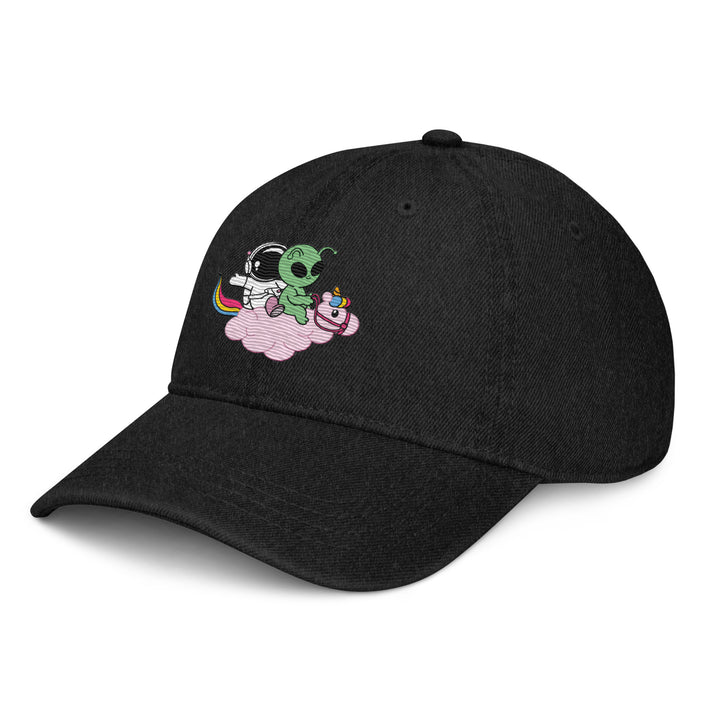 Cosmo &amp; Quim Mascot Dad Cap, black colorway, front view | MOTHERLODE