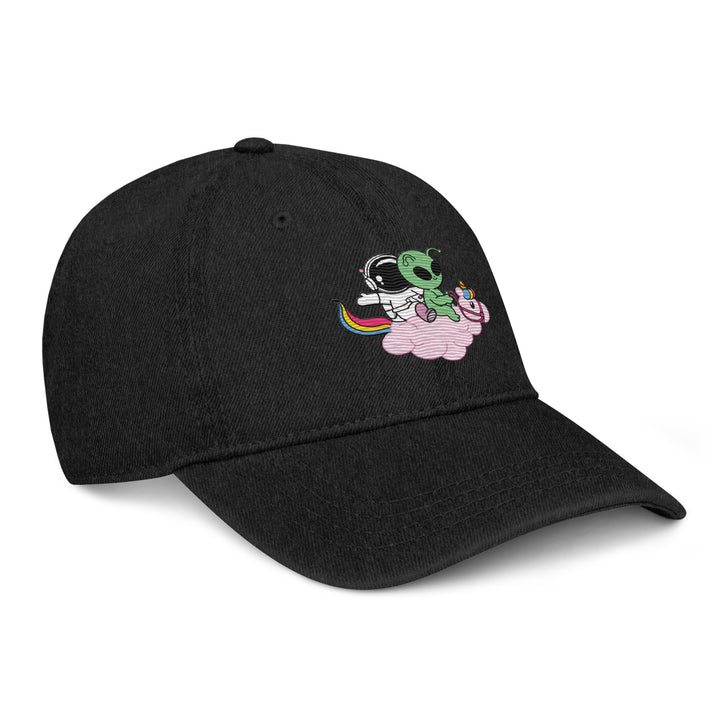 Cosmo &amp; Quim Mascot Dad Cap, black colorway, front view | MOTHERLODE