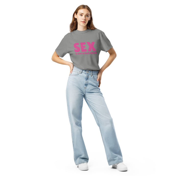 Sex Is Not a Bad Word T-Shirt, grey colorway, front view | MOTHERLODE