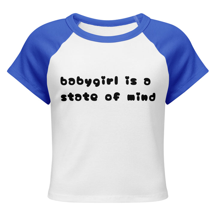 Babygirl Is a State of Mind Baby Tee, white colorway, front view | MOTHERLODE