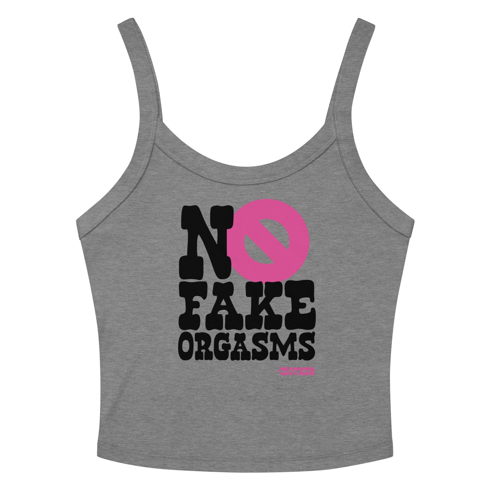 "No Fake O's" Micro Rib Tank Top, front view | MOTHERLODE